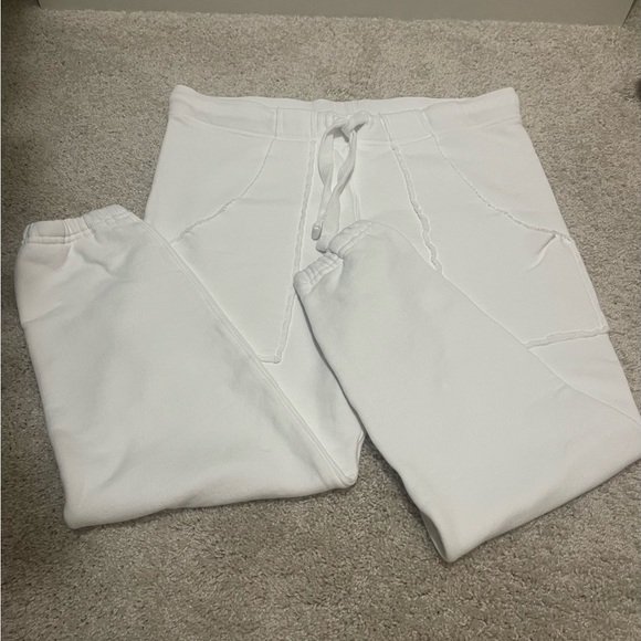 Frank & Eileen White Jogger Sweatpants Fleece Eamon - Picture 3 of 5
